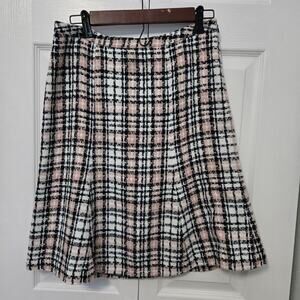 Rina Rossi Pink Tweed Plaid skirt Academia Twee Preppy Retroglam Means Girls